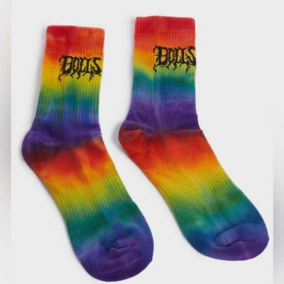 Dolls Kill Accessories - Dolls Kill NWT RAINBOW TIE DYE SOCKS